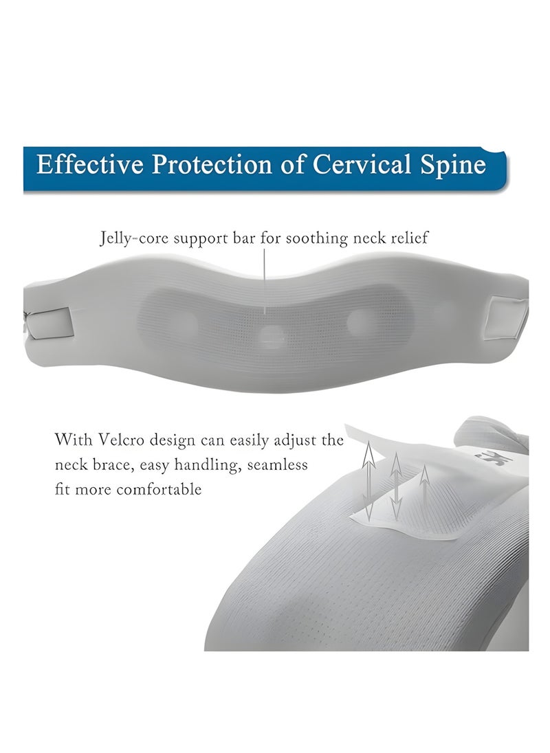 Vergali Neck Support, Soft Foam Neck Support Universal Neck Support for Everyone,Neck Brace Neck Stretcher Cervical Collar for Neck Pain Relief and Improve Neck Tilt Neck Traction Device with Ice Silk Fabric and Soft Foam, Cervicorrect Neck Brace at Home or Work  - Image 5