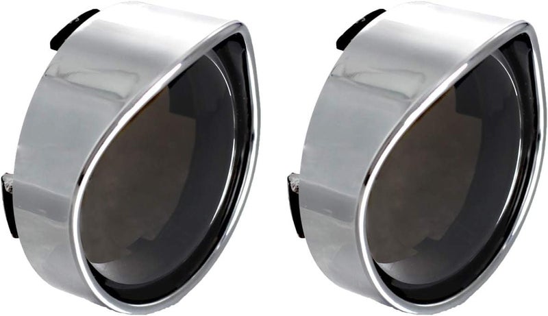 Smoked Bullet Turn Signal Light Lens Cover with Chrome Visors Compatible with Harley Dyna Sportster Street Electra Glide Road King Fatboy