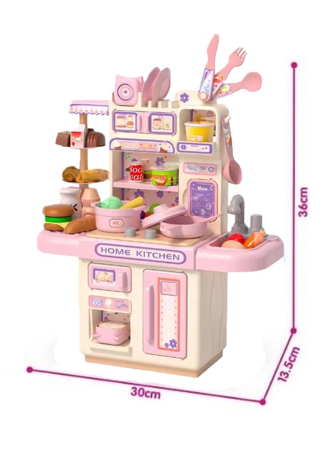 34-piece kitchen toy set, simulation cooking toy, role-playing game, with realistic steam and light effects, suitable for children aged 3 and up, birthday gift. - Image 2