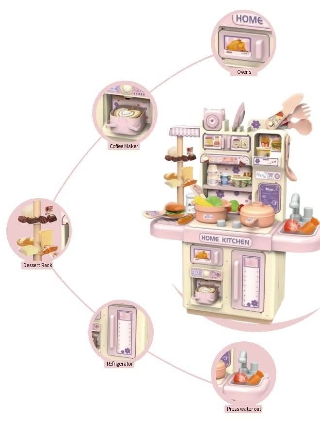 34-piece kitchen toy set, simulation cooking toy, role-playing game, with realistic steam and light effects, suitable for children aged 3 and up, birthday gift. - Image 3