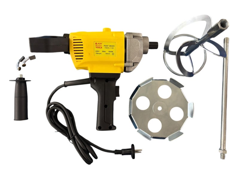 Jon Bhandari Tools Electric Paint Mixer 1200W | Heavy Duty Mixing Machine | Variable Speed 780 RPM | 16mm Chuck | Cement, Putty, Mortar, Wall Paint & Adhesive | Professional Construction Tool - Image 2