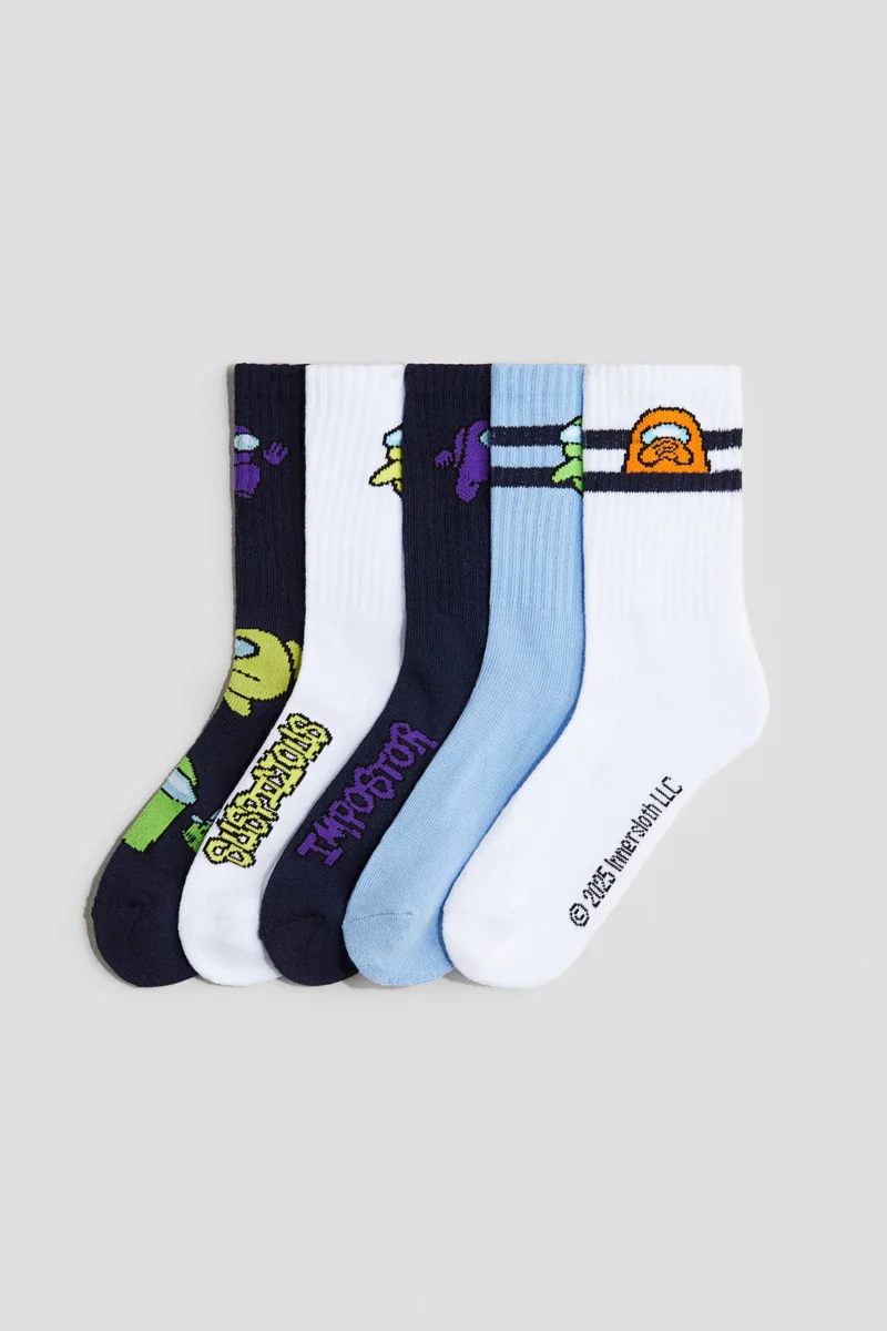 H&M 5-pack intarsia motif socks