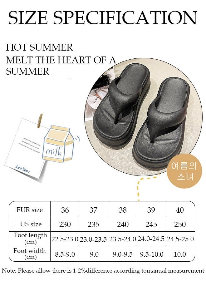 DUNISO Slippers for Women Non-slip Thick Sole Bath Slippers Soft Shower Slippers Open Toe Quick Drying Slide Sandal Beach Sandals Women's House Flip Flops for Indoor & Outdoor - Image 2