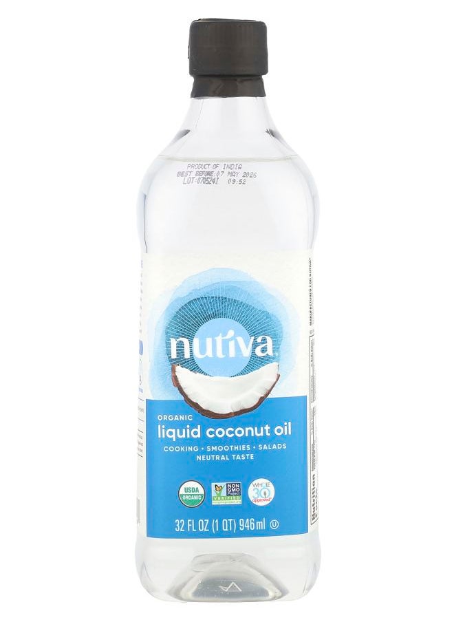 Nutiva Organic Liquid Coconut Oil 32 fl oz (946 ml)  - Image 1