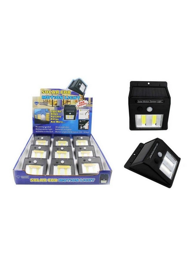 دايموند فيجونز مصباح LED قوي يعمل بالطاقة الشمسية مزود بمستشعر حركة، لون أسود، 15.24 × 12.7 × 10.16 سم، 08-2059