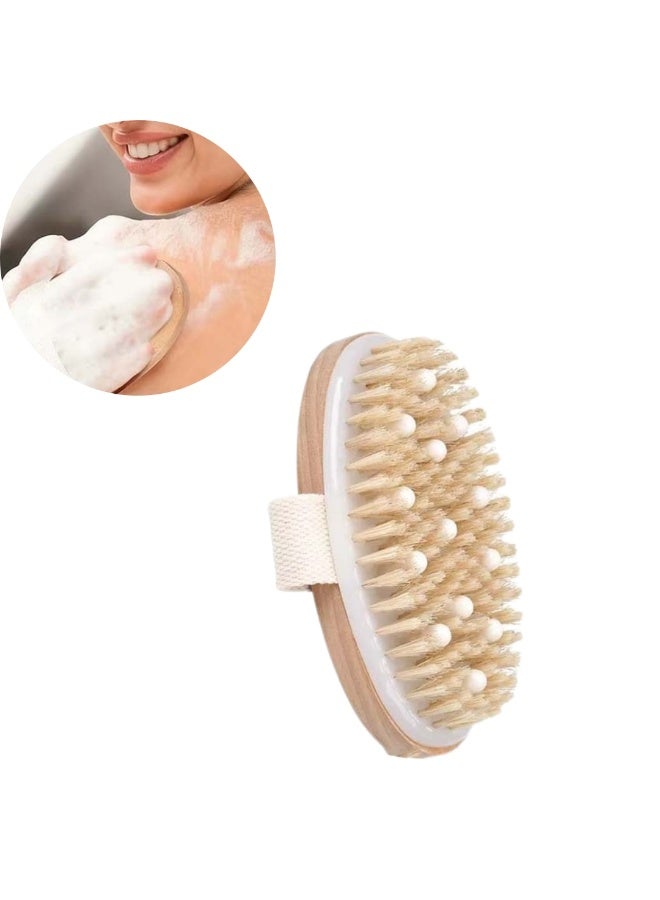 MiMi & BeiBei Dry & Bath Body Brush, Exfoliating Brushes for Wet/Dry Brushing, Lymphatic Drainage, Cellulite Care, and Full-Body Scrubbing for Men & Women, Exfoliating Brush with Soft Massage Nodules, Shower Brush Body Scrubber - Image 2