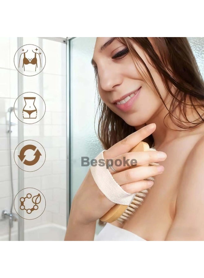 MiMi & BeiBei Dry & Bath Body Brush, Exfoliating Brushes for Wet/Dry Brushing, Lymphatic Drainage, Cellulite Care, and Full-Body Scrubbing for Men & Women, Exfoliating Brush with Soft Massage Nodules, Shower Brush Body Scrubber - Image 5