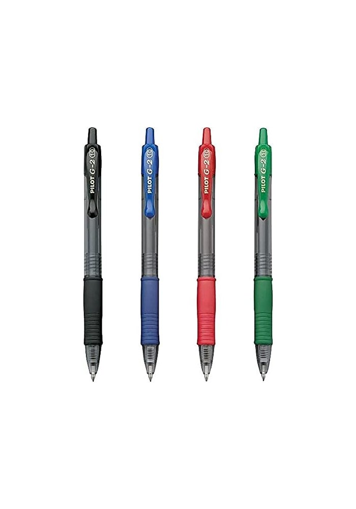 Pilot G2 Premium Refillable Gel Pens, Bold Point, Assorted Color Inks, 4-Pack - Image 2