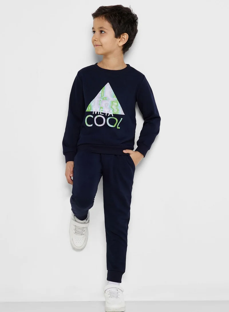 Pinata Boys Graphic Printed Sweatshirt And Jogger Set