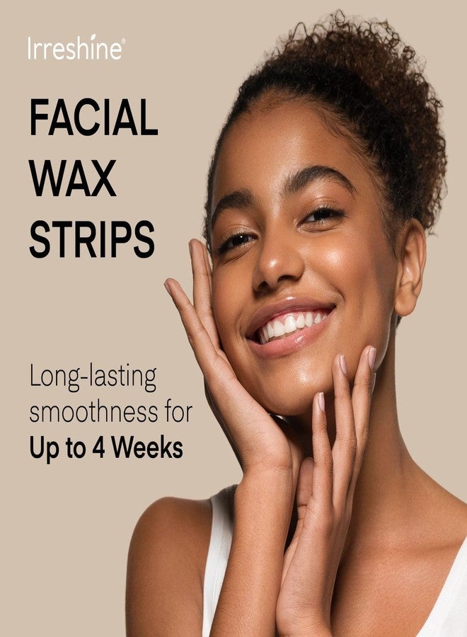 irreshine Facial Wax Strips Hair Removal for Women: Face Upper Lip Eyebrow Chin Waxing Hair Remover Kit - Natural & Vegan Ready to Use At Home & Travel, Sensitive Skin Friendly - 40 Ct with 6 Wipes - Image 3