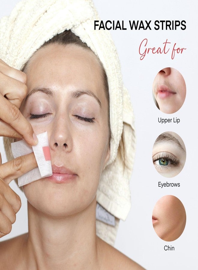 irreshine Facial Wax Strips Hair Removal for Women: Face Upper Lip Eyebrow Chin Waxing Hair Remover Kit - Natural & Vegan Ready to Use At Home & Travel, Sensitive Skin Friendly - 40 Ct with 6 Wipes - Image 2
