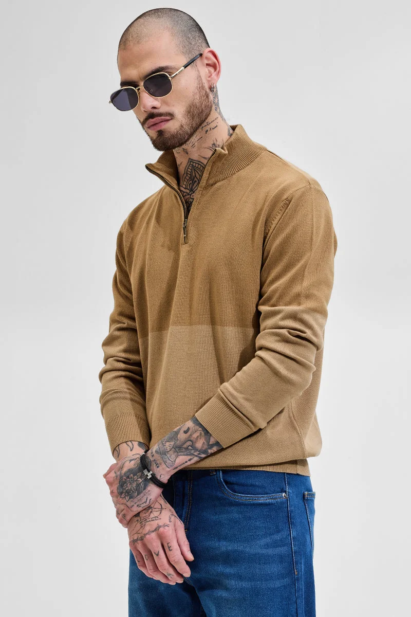 SNITCH Knitted Zipper Sweater