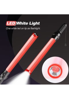 SYOSI Traffic Wand 21inch LED Traffic Control Baton Night Safety Signal Wand with 3 Flashing Modes Air Marshaling Signal Wand Plus White LED on Tip for Airport Car Directing Outdoor Camping 2Pcs  - Image 5