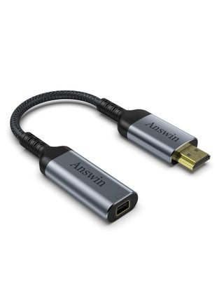Answin HDMI to Mini DisplayPort Adapter, 4K HDMI to Mini DisplayPort Active HDMI 1.4 Source for Xbox One/360, Mac Mini, PC/Laptops to Mini DP 1.2 Out Monitor with DisplayPort/Mini DisplayPort - pzsku/Z6E27F0FC989BF0FA9E31Z/45/1749373539/fa8b4843-a4c9-4960-864f-2ce1ebbe5796
