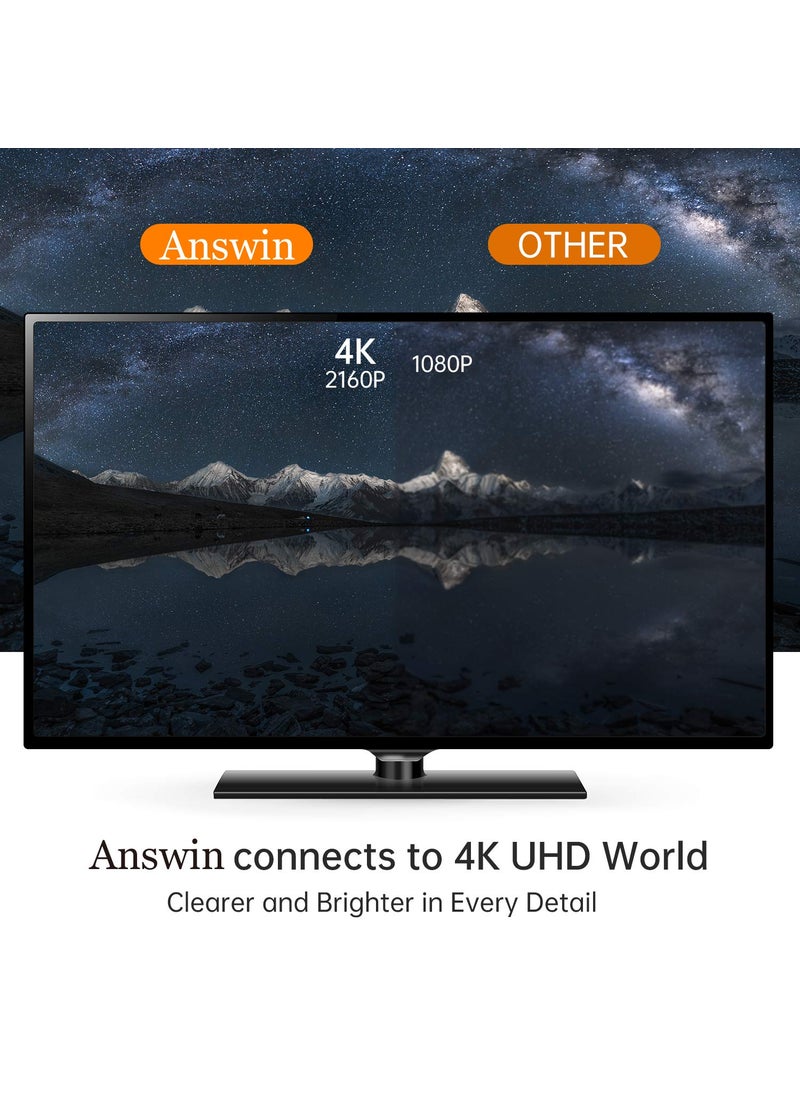 Answin Answin HDMI to Mini DisplayPort Adapter, 4K HDMI to Mini DisplayPort Active HDMI 1.4 Source for Xbox One/360, Mac Mini, PC/Laptops to Mini DP 1.2 Out Monitor with DisplayPort/Mini DisplayPort  - Image 5
