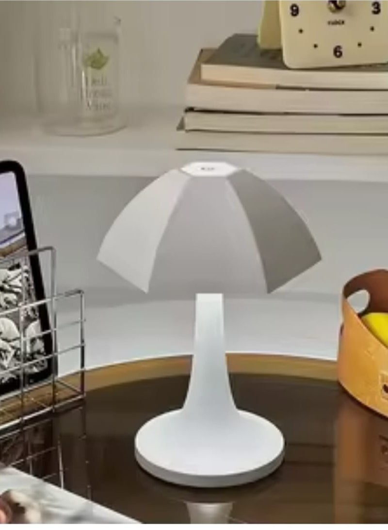 مصباح طاوله فطر  صغير LED.مصباح طاوله حديث.شحنUSB.عاكس.اضاءه ليلي. - Image 1