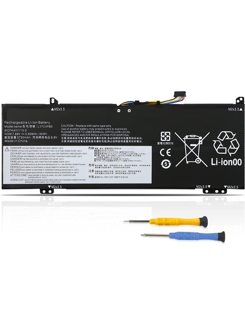 Terabyte REPLACEMENT 7.68V 45Wh/ 5928mAh L17C4PB0 Laptop Battery Compatible for Lenovo Flex 6-14ARR 6-14IKB IdeaPad 530S-14IKB 530S-14ARR 530S-15IKB Yoga 530-14ARR 530-14IKB - Image 3