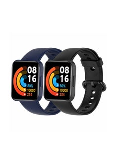 Anmi 2 Straps Compatible with Redmi Watch 2 Lite & POCO Watch & Xiaomi Mi Watch 2 Lite Silicone Strap for Men, Women  - Image 1