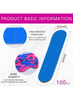 KISEER KISEER Mini Nail Files Bulk, 100 Pcs Disposable Double Sided Emery Boards Travel Size for Men, Women, Kids (2 Inch)  - Image 2
