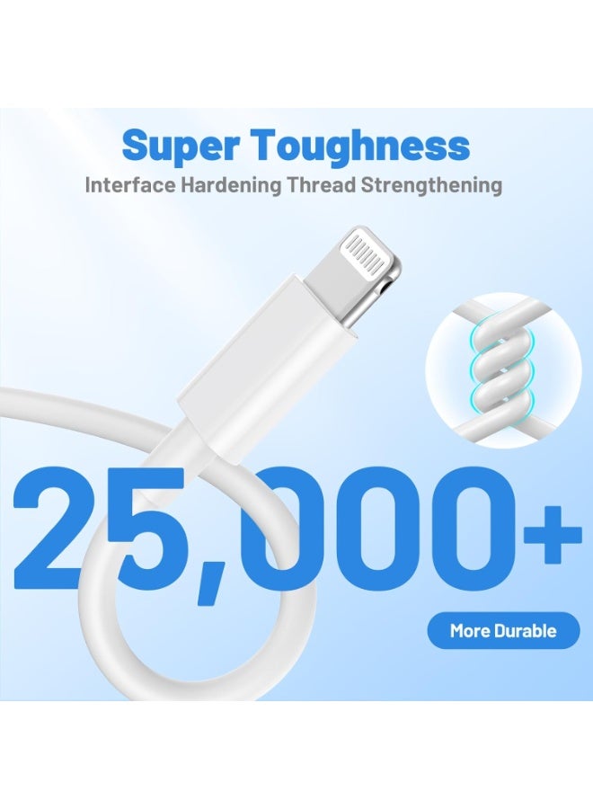 Eworld USB-C to Lightning Fast Charging Cable 1M for iPhone 14 13 12 11 Pro Max Plus XS XR X 8 7 6 SE iPad Air Pro (White) - Image 5