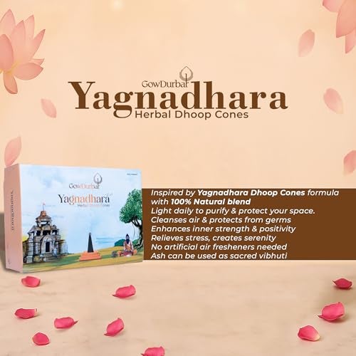 GOW DURBAR Gowdurbar Yagnadhara – 31 Cones Panchagavya Herbal Dhoop 100% Natural & Therapeutic Cones [Pack of 2] - Image 5