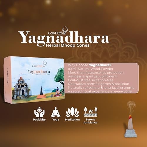GOW DURBAR Gowdurbar Yagnadhara – 31 Cones Panchagavya Herbal Dhoop 100% Natural & Therapeutic Cones [Pack of 2] - Image 4