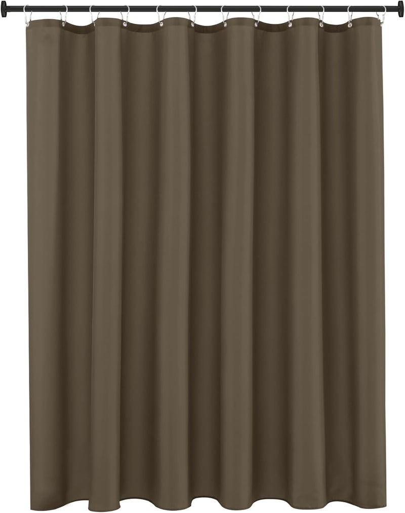 Biscaynebay Hotel Quality Fabric Shower Curtain Liners 72 Inch Width by 84 Inch Length, Taupe Water Resistant Bathroom Curtains, Rust Resistant Grommets Top Weighted Bottom Machine Washable - Image 1