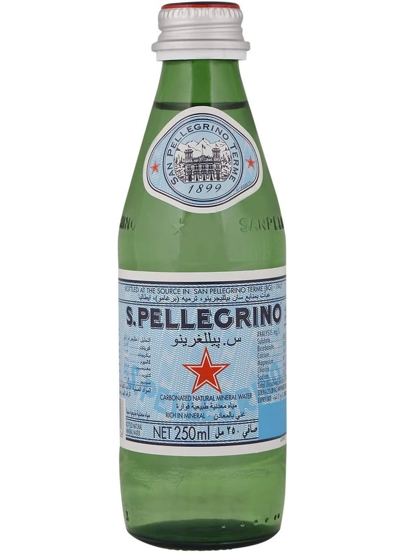 Sanpellegrino Sparkling Natural Mineral Water 250ml Pack of 6 Glass Bottles - Image 3