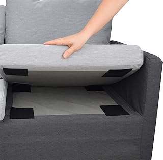 Aobrill Aobrill Non Slip Cushion Pad, Hook Loop Tape for Reduce Couch Cushions Sliding (4 x 6 inch)- (4PCS, Black)  - Image 1