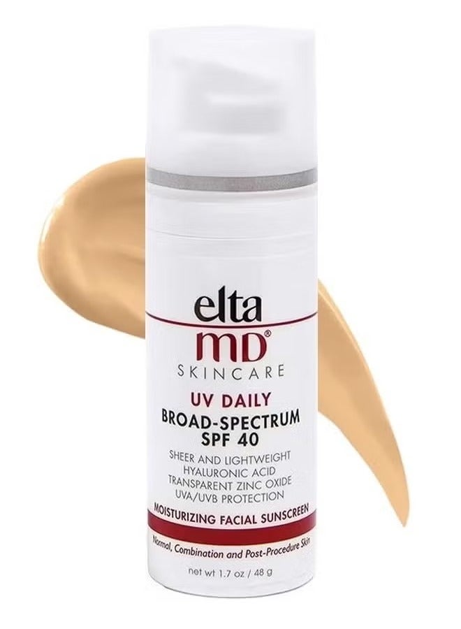 EltaMD UV Restore Tinted Face Sunscreen 48g Skin Colour, SPF 40 Anti Aging Face Moisturizer for Women, Mineral Face Sunscreen for Sun Damaged Skin Repair, Zinc Oxide Sunscreen Formula, Daily Face Sunscreen - Image 1