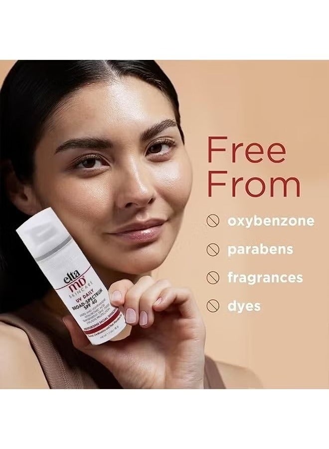 EltaMD UV Restore Tinted Face Sunscreen 48g Skin Colour, SPF 40 Anti Aging Face Moisturizer for Women, Mineral Face Sunscreen for Sun Damaged Skin Repair, Zinc Oxide Sunscreen Formula, Daily Face Sunscreen - Image 2