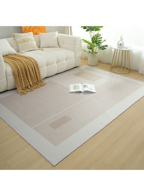 Velvet Area Rug Minimalist Thickened Washable Large Carpet Soft Cartoon Style Anti-slip Big Rugs for Living Room Bedroom 160*230cm