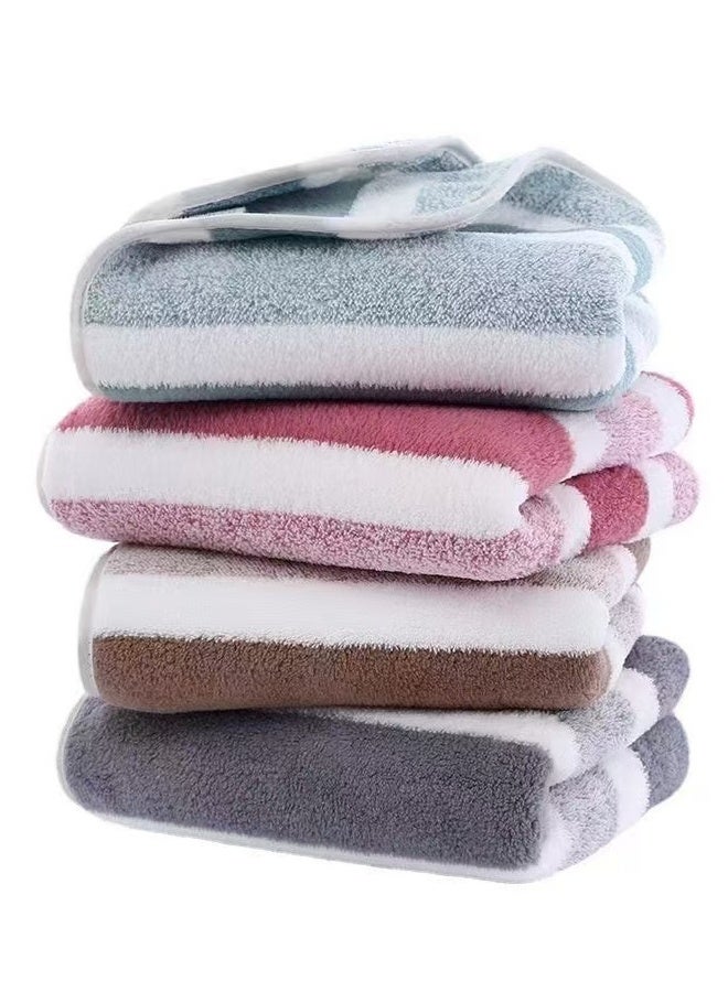 هومستر 4 قطع 100٪ ميكروفايبر لينة فيلور حمام مناشف مجموعة 13.7 "× 29.5" - شريط حمام السباحة مناشف - سريع الجاف، عالية الامتصاص (متعددة الألوان) - Image 1
