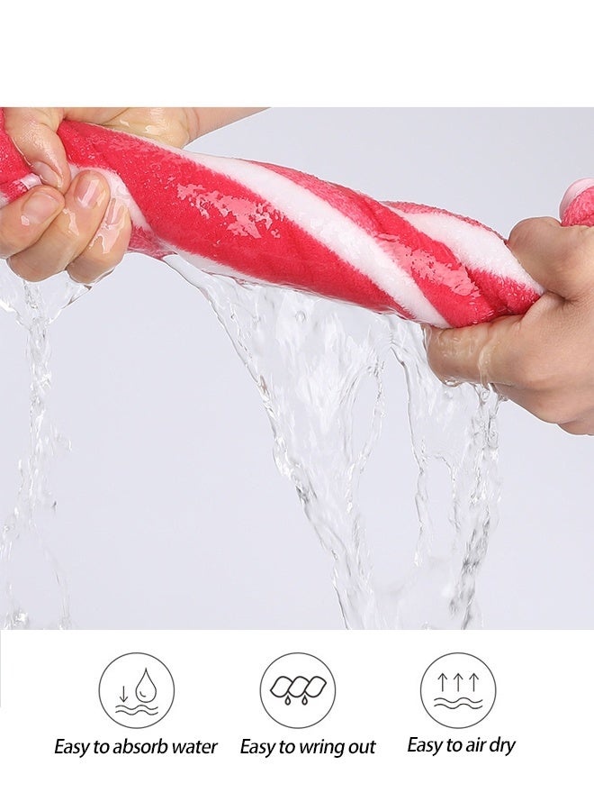 هومستر 4 قطع 100٪ ميكروفايبر لينة فيلور حمام مناشف مجموعة 13.7 "× 29.5" - شريط حمام السباحة مناشف - سريع الجاف، عالية الامتصاص (متعددة الألوان) - Image 3