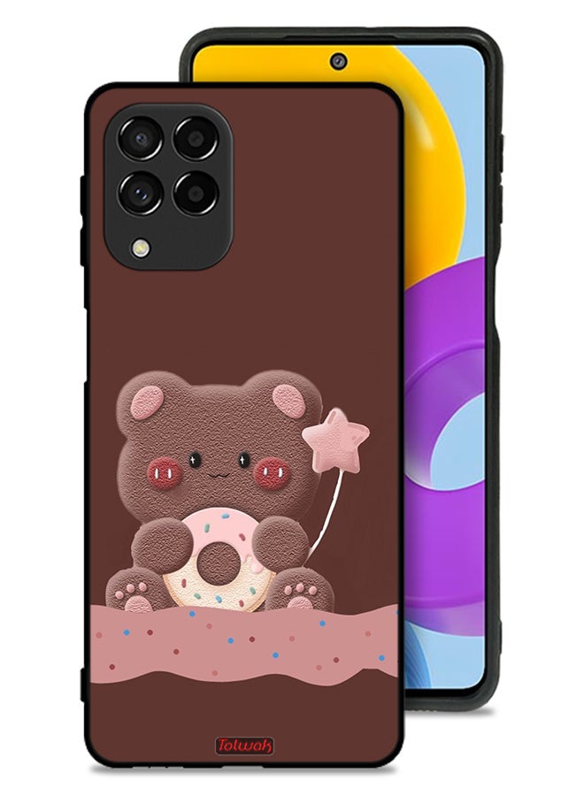 Tolwak Samsung Galaxy M53 Protective Case Cover Donut Bear - Image 1