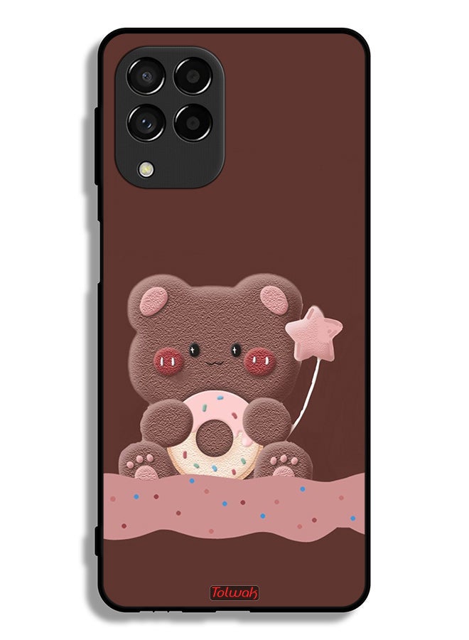 Tolwak Samsung Galaxy M53 Protective Case Cover Donut Bear - Image 2