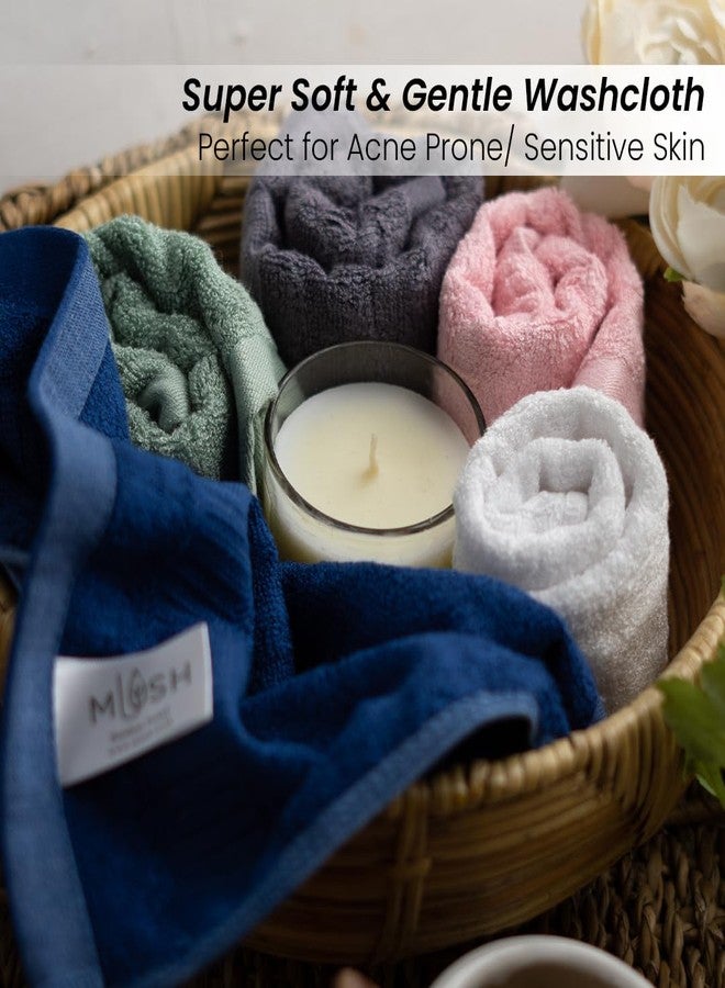 Mush Bamboo Luxurious 6 Piece Face Towel Set | Ultra Soft, Absorbent and Antimicrobial Face Towel Perfect as a Diwali/House Warming Gift (Gift Box: Face Towel) - Image 4