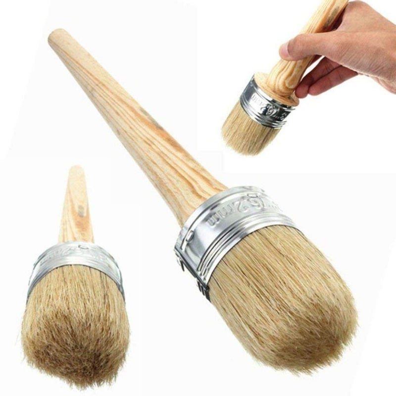 HEALLILY 1 Pc Paint Wax Brush, DIY Painting and Waxing Tool, Durable Creative Portable Wax Brush, Drawing Brushes Wooden Brushes, Chalk & Wax Paint Brush Set for Furniture - Image 1