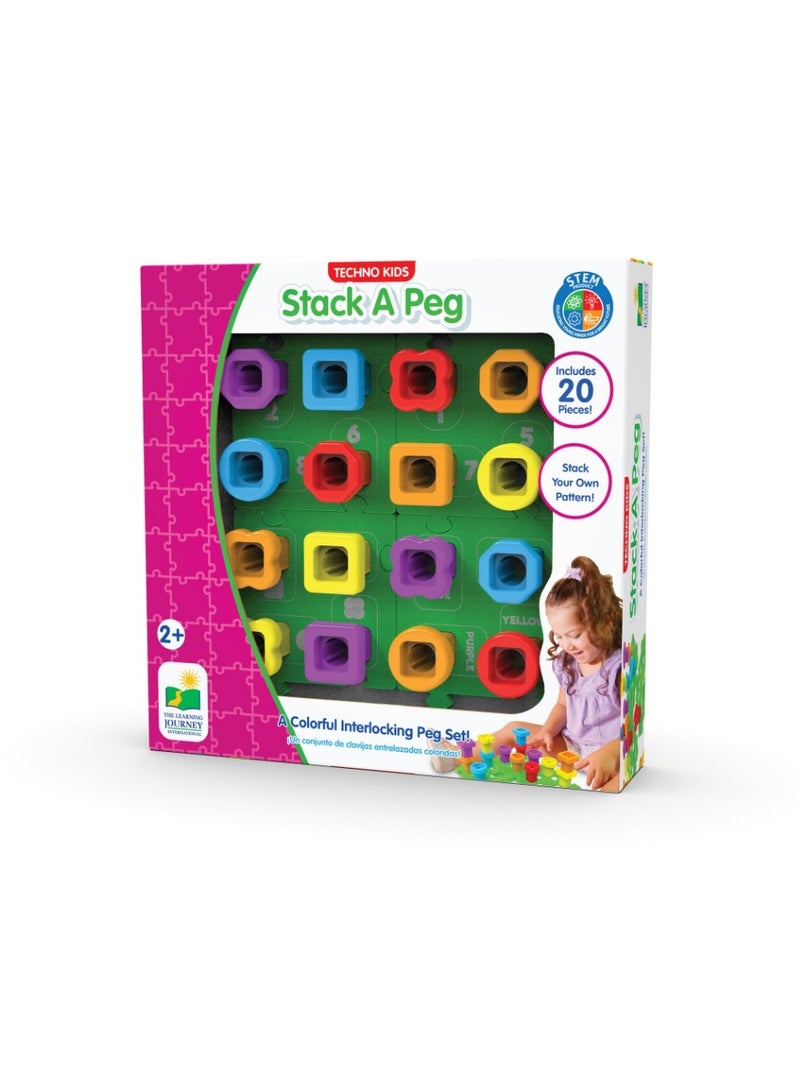 THE LEARNING JOURNEY TECHNO KIDS -STACK A PEG - Image 1