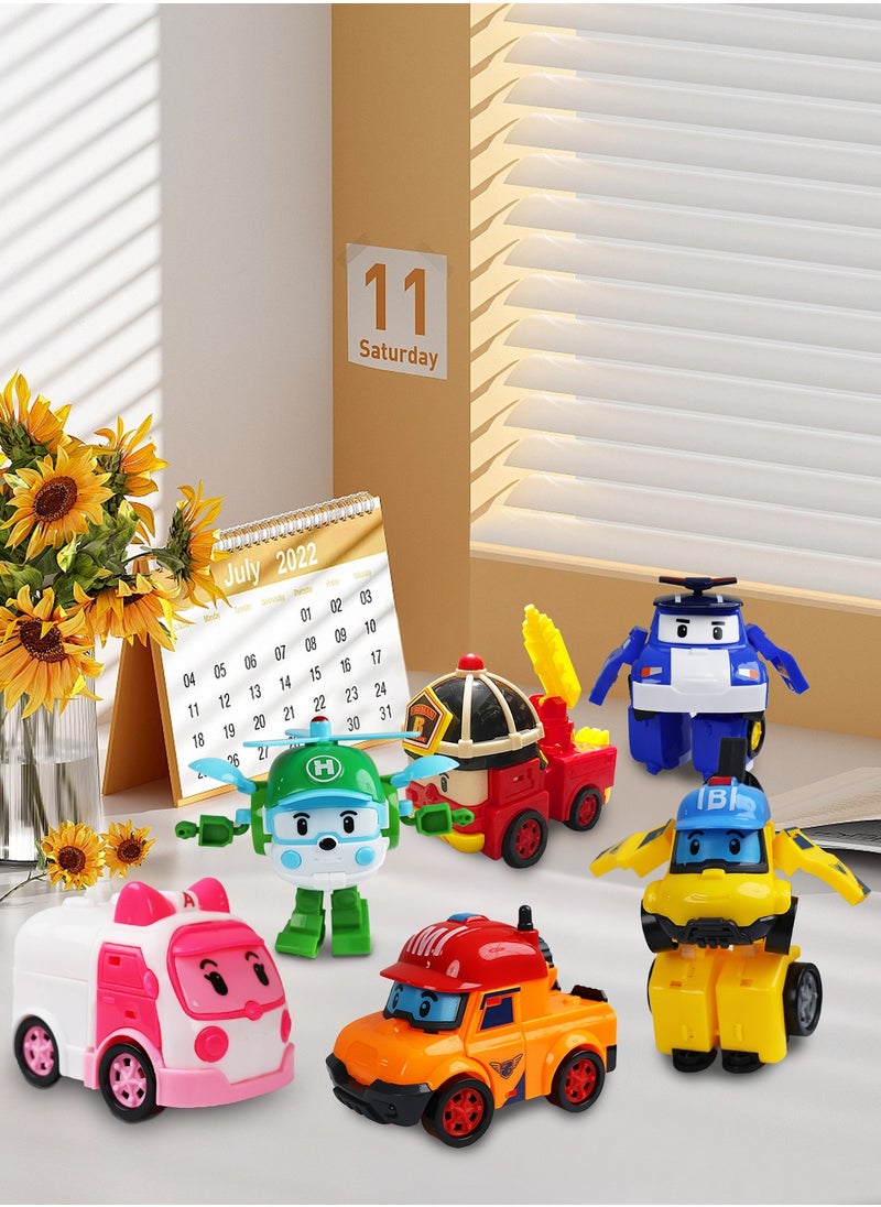 Meishida - Crane Toys, Transformable Action Figure Toy, Emergency Vehicle Playset, Transforming Robot, Holiday Birthday Rescue Car Toys Gift for Boys Girls - Mark Car - Image 1