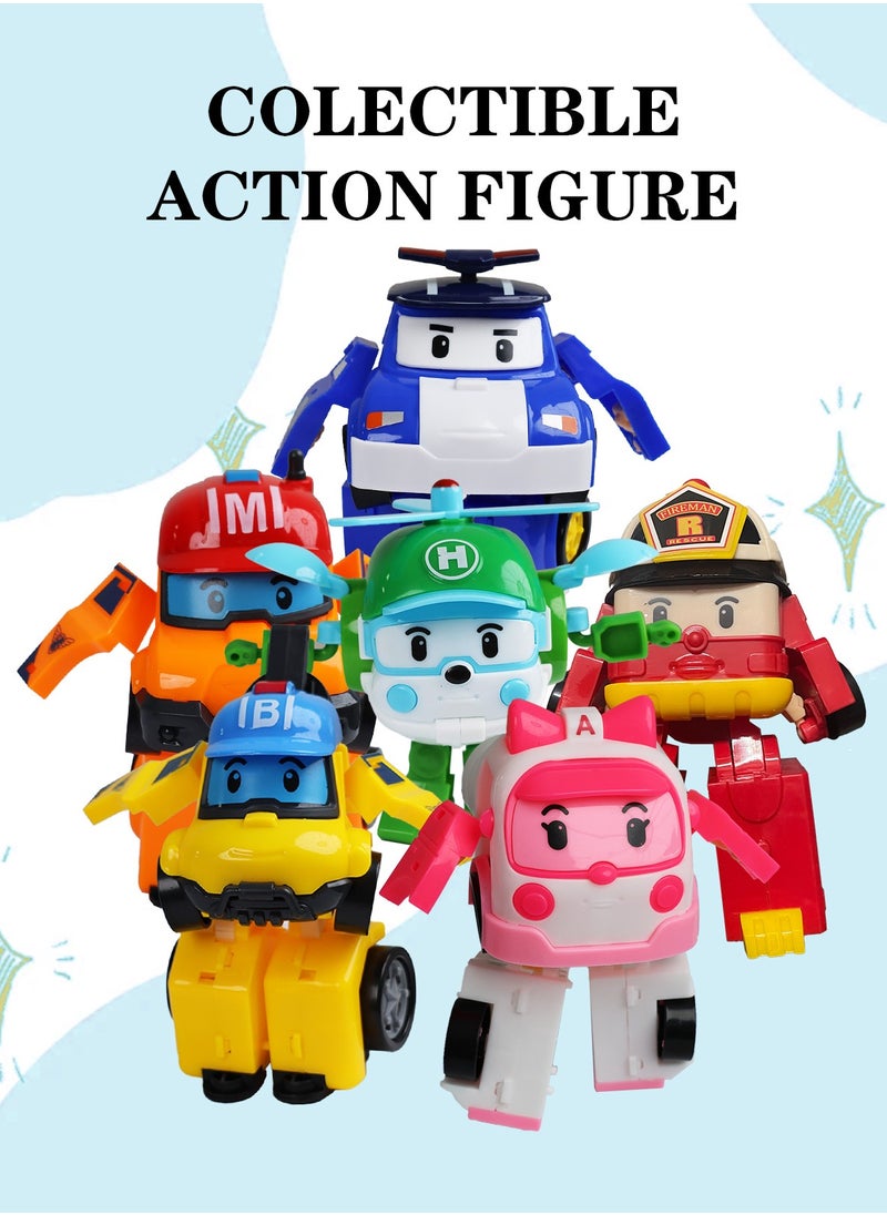 Meishida - Crane Toys, Transformable Action Figure Toy, Emergency Vehicle Playset, Transforming Robot, Holiday Birthday Rescue Car Toys Gift for Boys Girls - Mark Car - Image 1