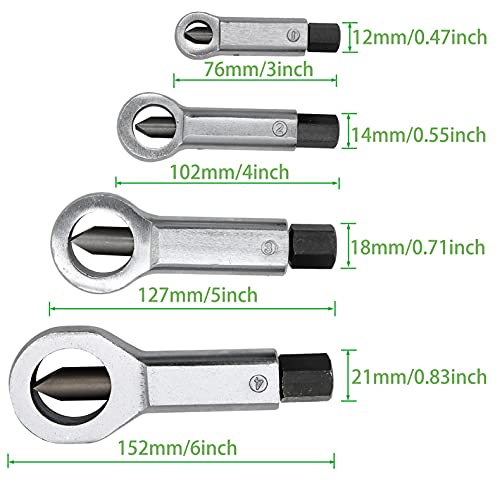 KAKO Metal Nut Splitter Cracker, Metal Nut Splitter Breaker Manual Pressure Nut Cracker Remover Extractor Tool, Heavy Duty Nut Splitter Broken Damaged Nut Removal Splitting Tools by KAKO (4 Pack) - Image 3