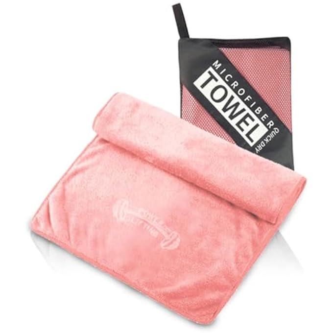 rayihni Microfiber Yoga Towel, Quick Dry & High Absorbent Sweet Towel For Gym,Beach,Travel,Super Soft Swimming Sports Towel With Independent Corner Design For Indoor And Outdoor-95X42Cm (Pink) - Image 2