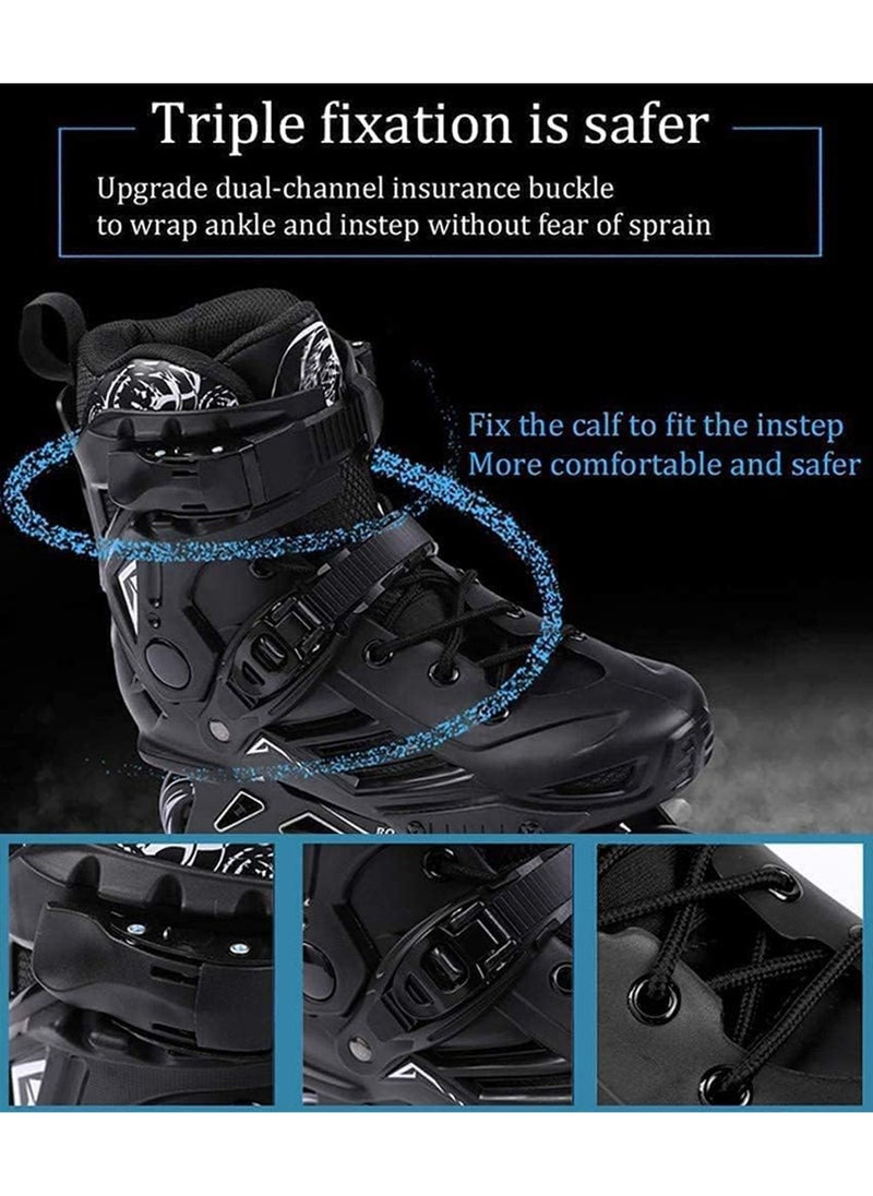 Generic - Professional Single Row Roller Blades Speed Skating Shoes Performance Skates No Physical Brake - Image 1