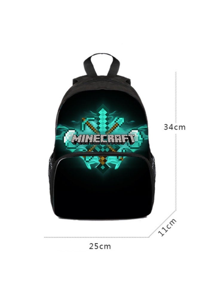 ماين كرافت حقائب مدرسية ماين كرافت للبنين والبنات ، حقائب الظهر حماية العمود الفقري ، حقائب الظهر الرياضية الترفيهية ذات السعة الكبيرة - Image 2