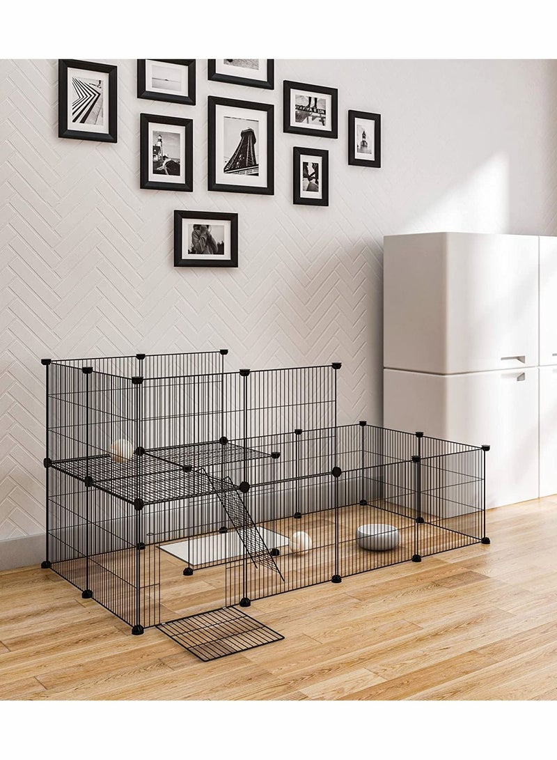 Cat Crate Cat Playpen Detachable Metal Wire Indoor DIY Kennels Crate Large Exercise Place - Image 1