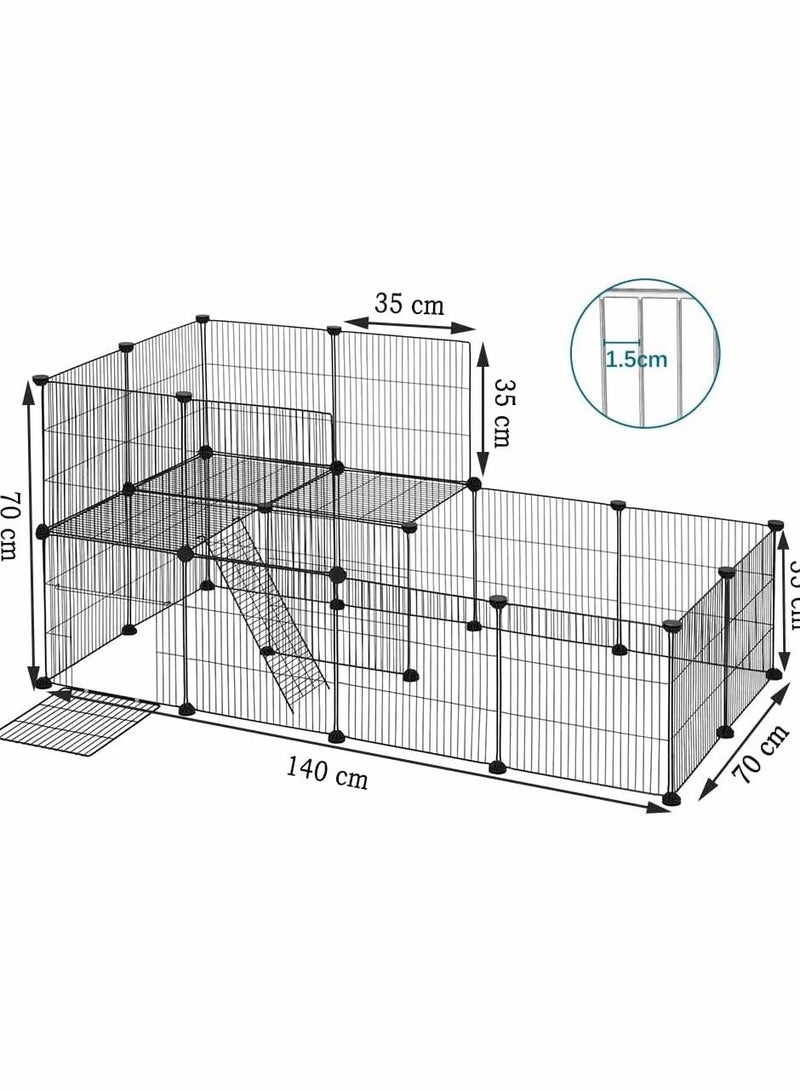 Cat Crate Cat Playpen Detachable Metal Wire Indoor DIY Kennels Crate Large Exercise Place - Image 2