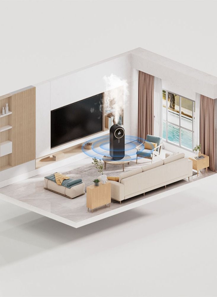 Electric Automatic Aroma Sprayer Perfume Fragrance Dispenser Air Freshener  Lightweight for Leisure Places Pet Store Home Bathroom Office Supermarket Black - Image 2