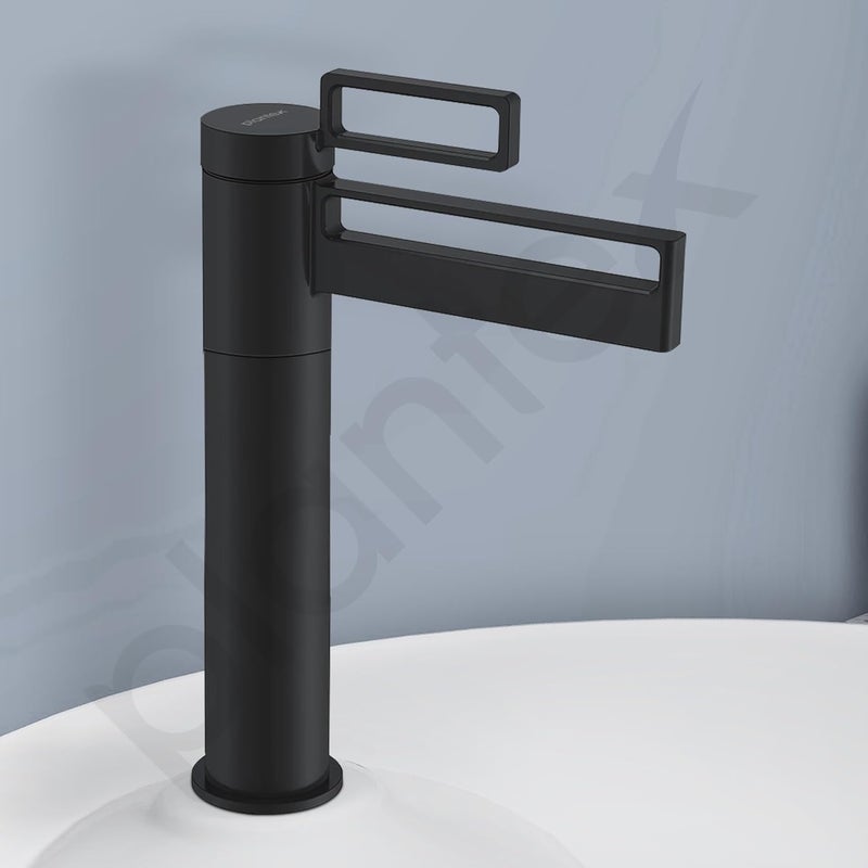 Plantex Pure Brass Wash Basin TapPillar Cock Tap for Wash Basin with Teflon TapeHot Cold Basin Tap 7881Matt Black - Image 2