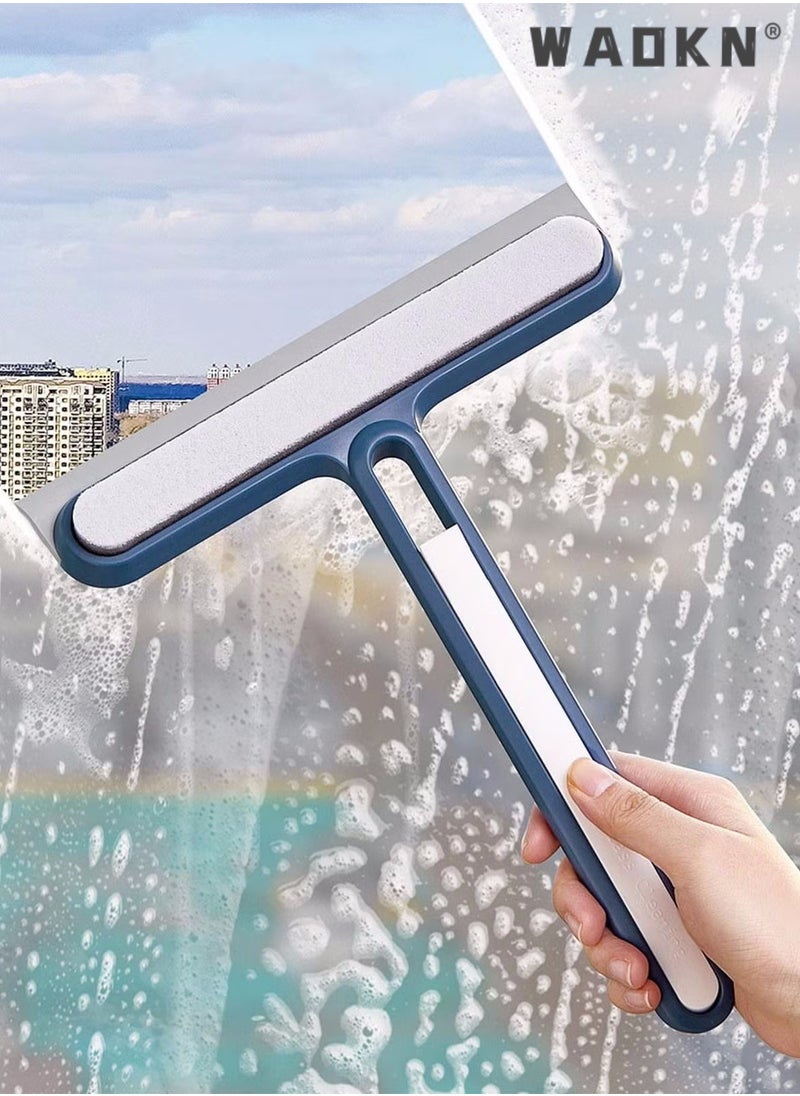 WAOKN Multi-Purpose Silicon Squeegee, Household Cleaning Tools, Mirror Wiper, Glass Window Cleaner Apply to Tiles, Shower Doors, Bathroom, Mirrors, and Car Windows, Doors  - Image 1